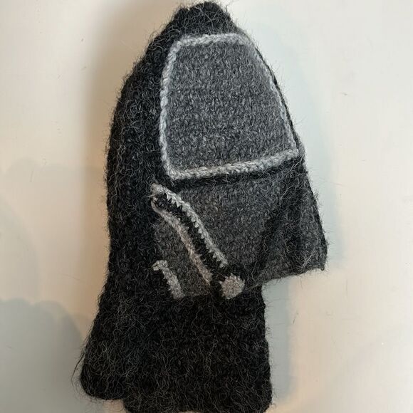 Peruvian Hand-Knit Crochet Earflap Hat - Darth Vader - Picture 3 of 8